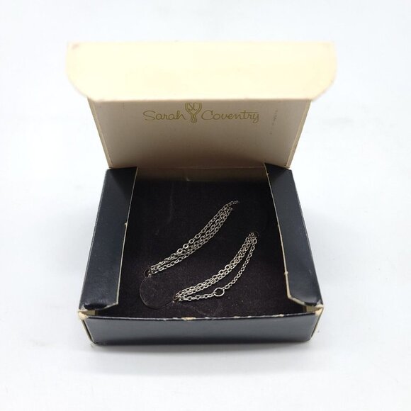 Sarah Coventry Simple Silver Tone Chain Vintage New Old Stock 8653 14 to 16" - Picture 1 of 5